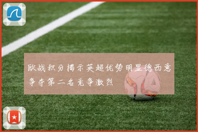 欧战积分揭示英超优势明显德西意争夺第二名竞争激烈